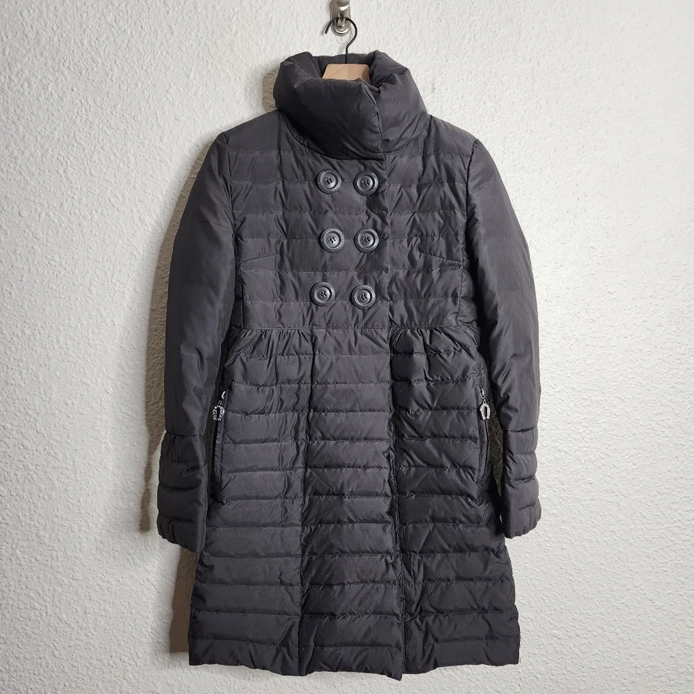 Betsey Johnson Down Filled Quilted Puffer Jacket Women's Size Small Gray - Picture 1 of 8